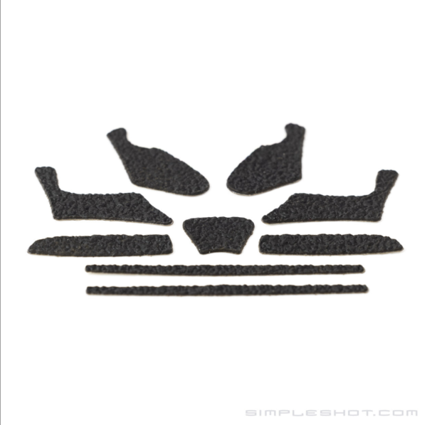 Custom-Cut Slingshot Grips - Axiom - Rubber-Black